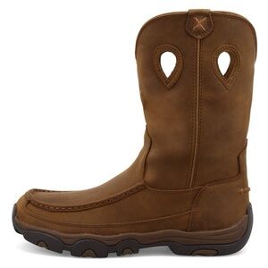 Twisted men’s 11” pull on hiker Leather Boots wide fit